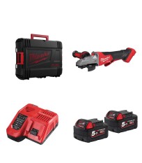 Meuleuse d'angle Ø125mm M18 FSAGF125XPDB-0X + 2 batteries 5 Ah +  1 Chargeur M12-18 FC MILWAUKEE