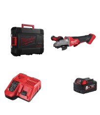 Meuleuse d'angle Ø125mm M18 FSAGF125XPDB-0X + 1 batterie M18 B5 5 Ah + Chargeur M12-18 FC MILWAUKEE
