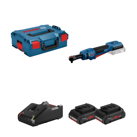copy of  Clé à cliquet GRC 18V-60 + 2 batteries ProCore 18V 4 Ah + 1 Chargeur GAL 18V-40 BOSCH