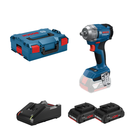 Boulonneuse GDS 18V-350 + 2 batteries ProCore 18V 4 Ah + Chargeur GAL 18V-40 BOSCH