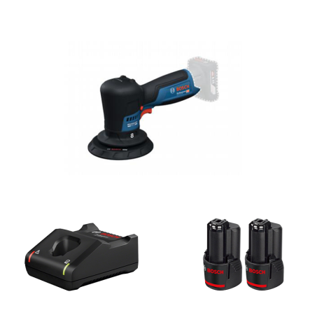 Polisseuse Ø125 mm GPX 12V-125 + 2 batteries 12V 3 Ah + 1 chargeur GAL 12V-40 BOSCH