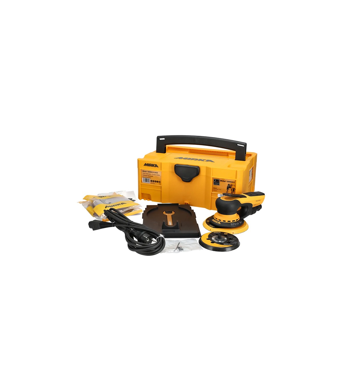 Pack ponceuse excentrique DEROS II 5650CV + Aspirateur DEXOS 1217 M AFC + tuyau + Abranet MIRKA