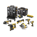 Pack 6 outils 18V (DCD796 + DCF887 + DCH273 + DCG405 + DCS570 + DCS355) + 3 batteries 18V 5Ah + 1 chargeur DEWALT