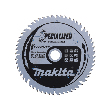 Lames carbure de scie circulaires bois EFFICUT Ø165 mm MAKITA