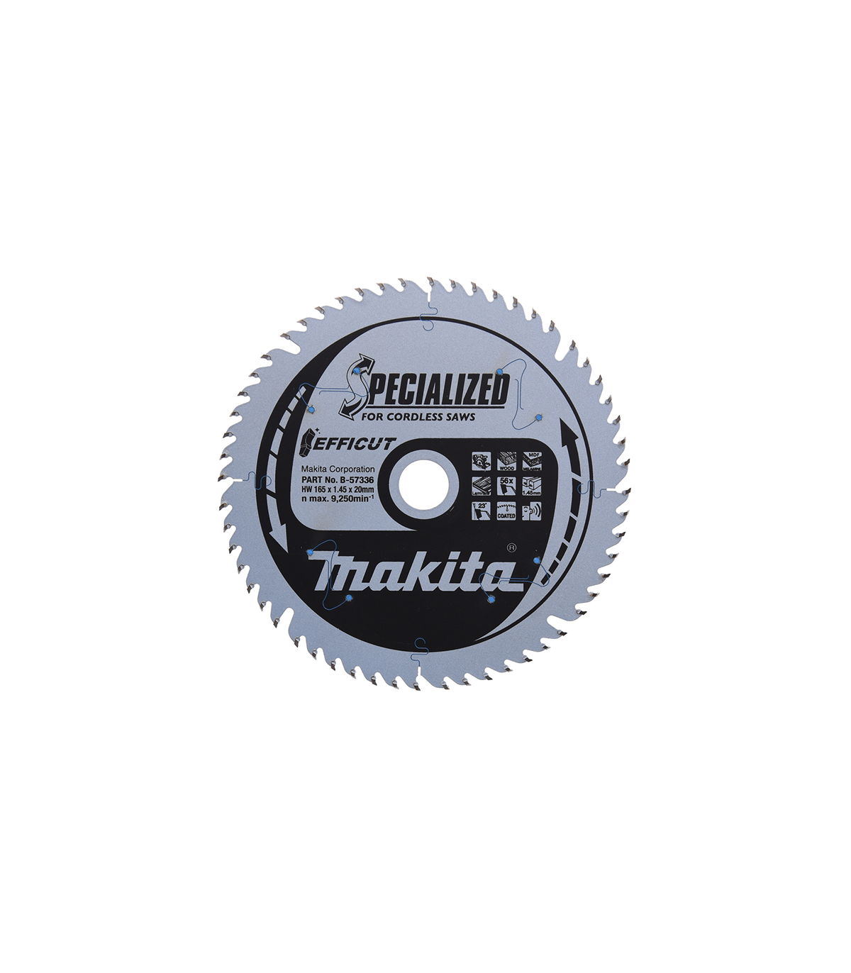 Lames carbure de scie circulaires bois EFFICUT Ø165 mm MAKITA
