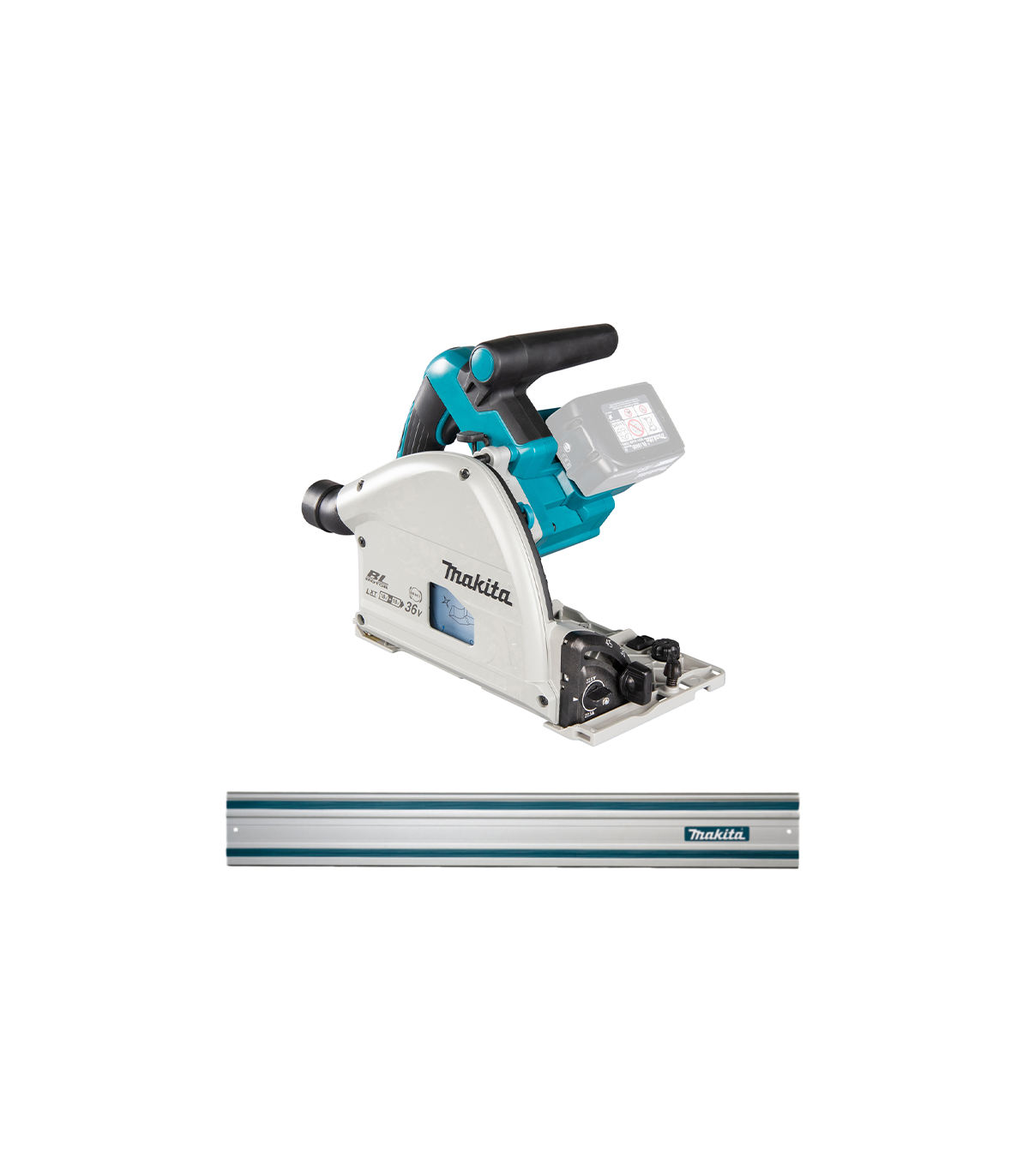 Scie plongeante Ø165 mm 2 x 18V DSP601ZU + rail 1400 mm MAKITA