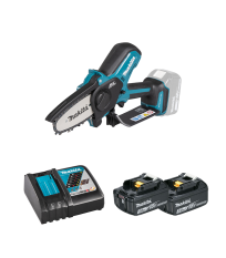 Tronçonneuse d'élagage 18V 10 cm DUC101Z + 2 batteries BL1830B 18V 3 Ah + chargeur rapide DC18RC MAKITA