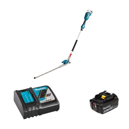 Taille-haie à perche 18V 50cm DUN500WZ MAKITA + 1 batterie BL1850B 18V 5 Ah + chargeur rapide DC18RC