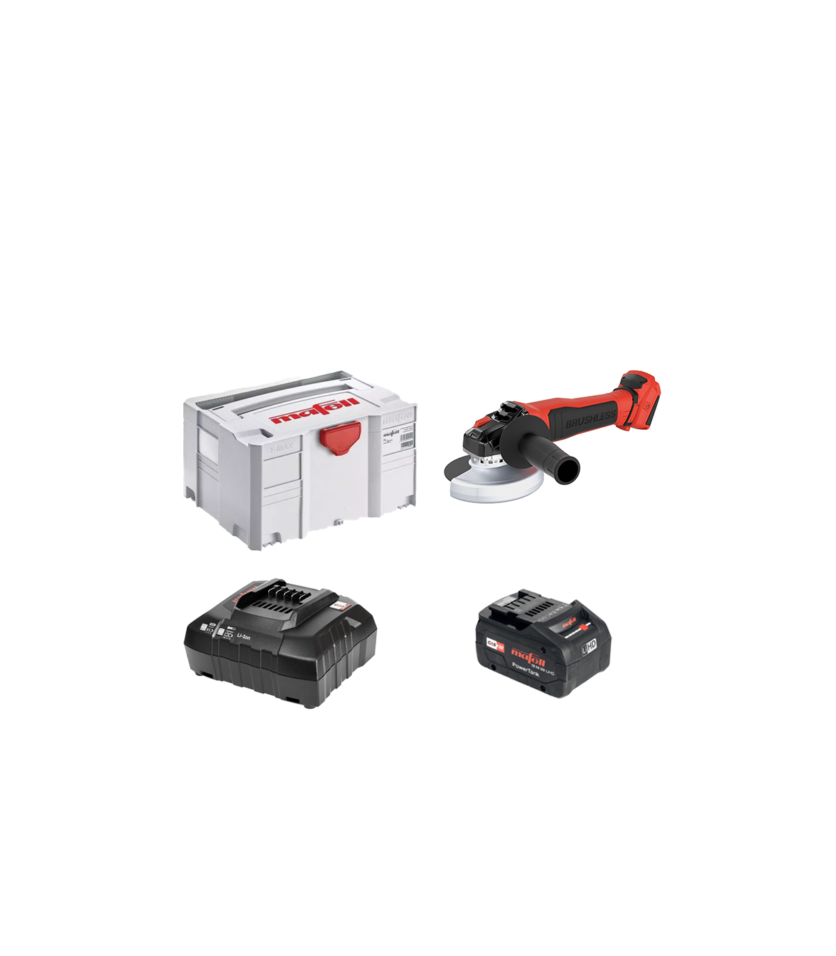 Meuleuse d'angle 18V WS 125-18 + 1 Batterie 18V 5.5 Ah + 1 chargeur rapide APS M MAFELL