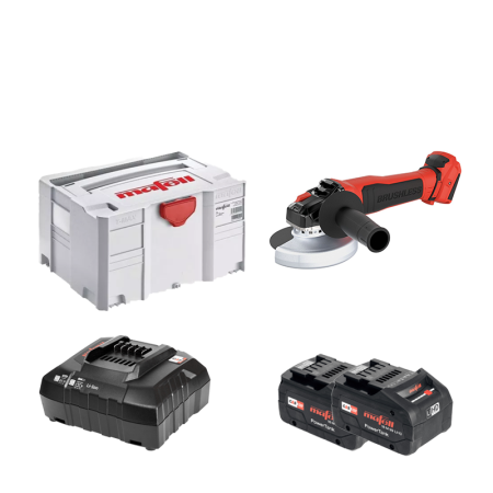 Meuleuse d'angle 18V WS 125-18 + 2 Batteries 18V 5.5 Ah + 1 chargeur rapide APS M MAFELL