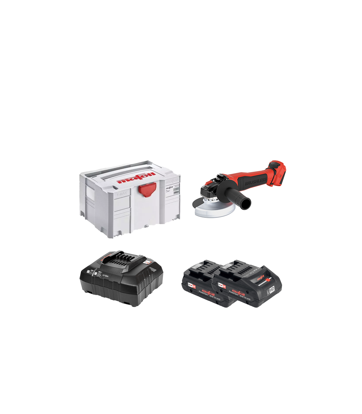 copy of  Meuleuse d'angle 18V WS 125-18 + 2 Batteries 18V 5.5 Ah + 1 chargeur rapide APS M MAFELL
