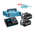 Pack XGT 40V 2 batteries BL4040 2,5 Ah + Chargeur rapide DC40RA MAKITA