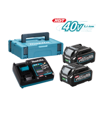 Pack XGT 40V 2 batteries BL4040 2,5 Ah + Chargeur rapide DC40RA MAKITA
