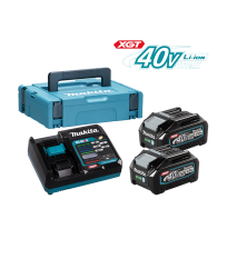 Pack XGT 40V 2 batteries BL4040 4 Ah + Chargeur rapide DC40RA en coffret MAKITA