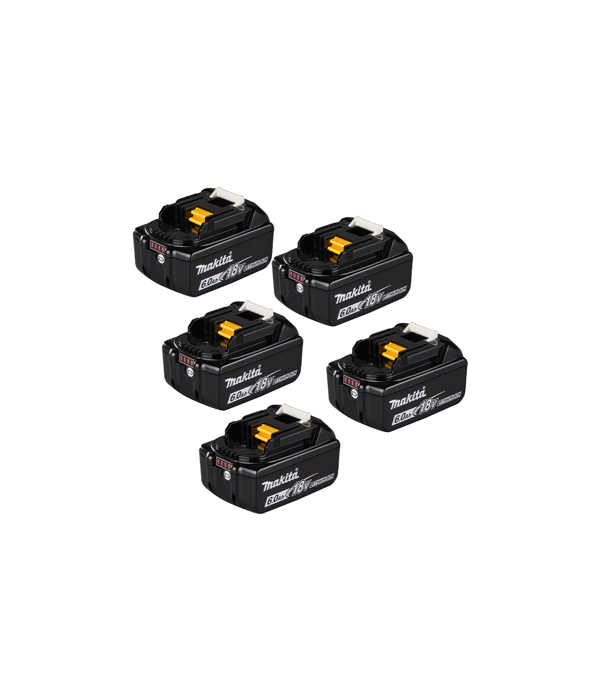 Pack de 5 batteries 18V BL1860B 6 Ah MAKITA