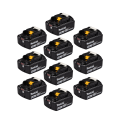 Pack de 10 batteries 18V BL1860B 6 Ah MAKITA