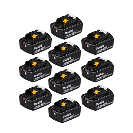Pack de 10 batteries 18V BL1860B 6 Ah MAKITA