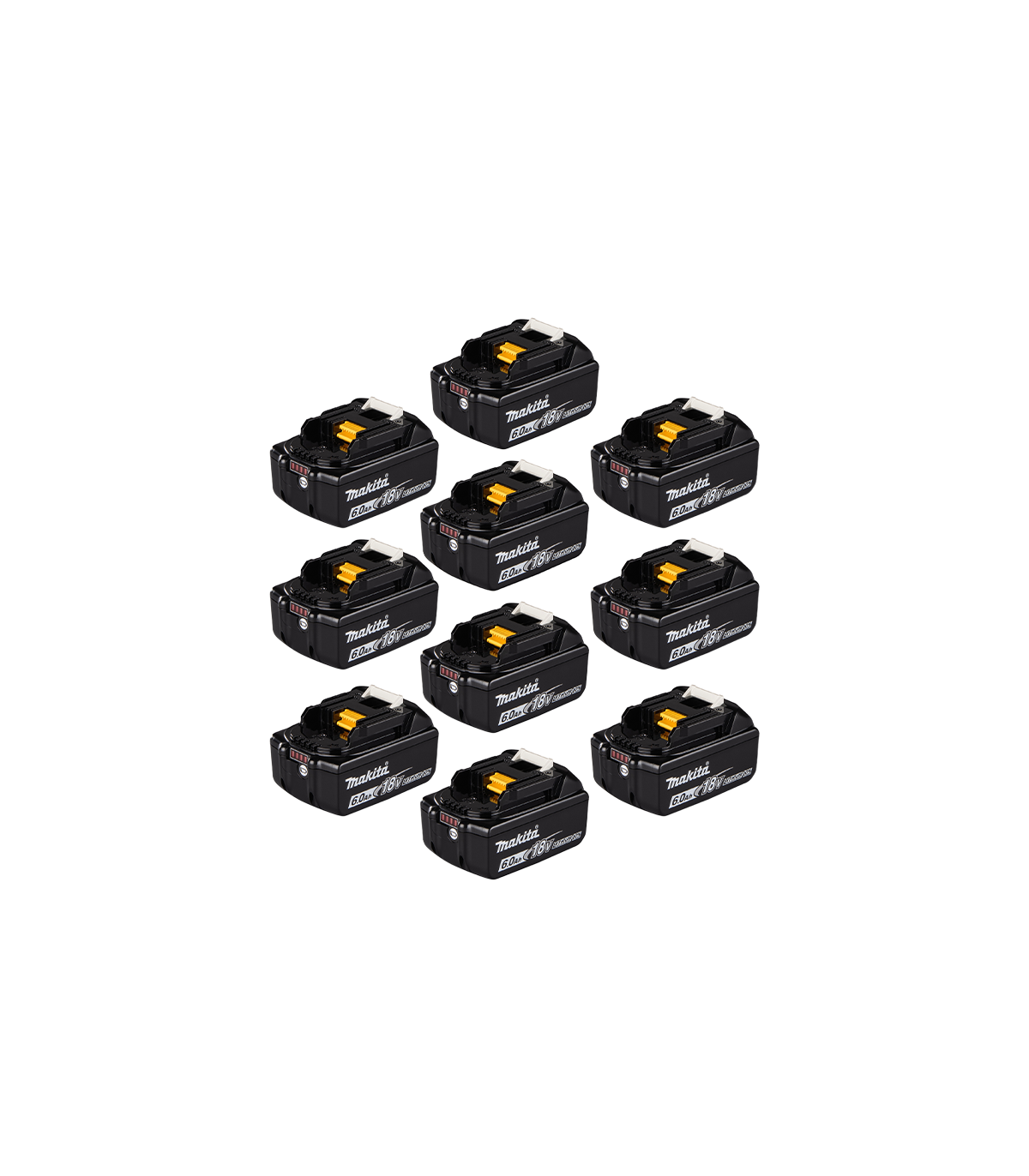 Pack de 10 batteries 18V BL1860B 6 Ah MAKITA