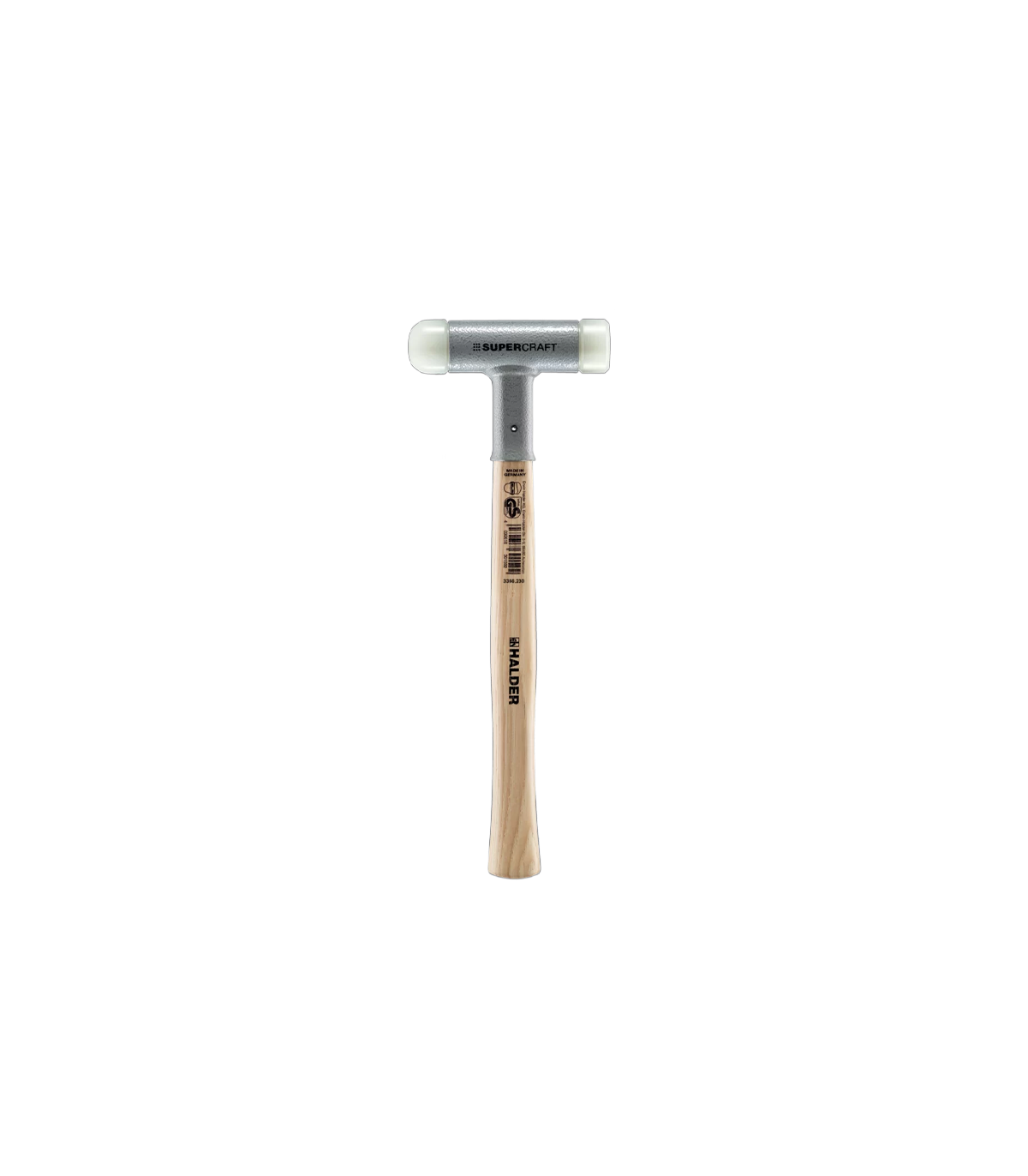 Maillet SUPERCRAFT sans rebond Nylon plat et arrondi Ø25mm HALDER