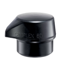 Embout SIMPLEX Caoutchouc chargé moyen noir avec pied intégré Ø60mm HALDER