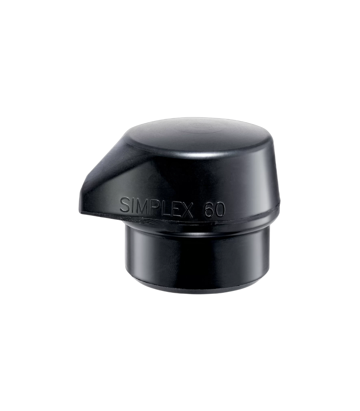 Embout SIMPLEX Caoutchouc chargé moyen noir avec pied intégré Ø60mm HALDER