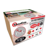 Pack terrasse complet 15m² 600 vis Inox A2 5x60mm VISSAL