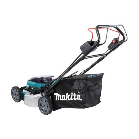 Tondeuse 2 x 18V auto-tractée 46cm DLM465Z + 4 batteries BL1850B 18V 5 Ah + chargeur double DC18RD MAKITA