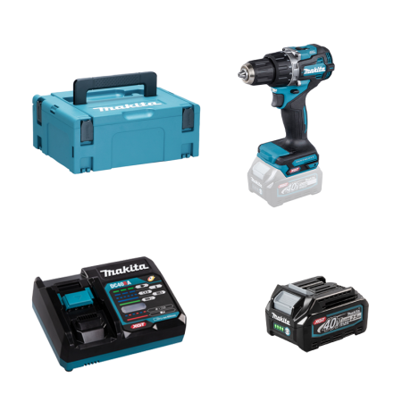 Perceuse-visseuse 40V 54Nm DF002GZ01 + 1 batterie 40V 2,5 Ah + chargeur rapide DC40RA MAKITA