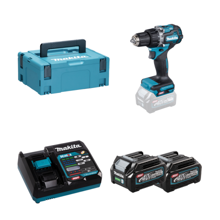 Perceuse-visseuse 40V 54Nm DF002GZ01 + 2 batteries 40V 2,5 Ah + chargeur rapide DC40RA MAKITA