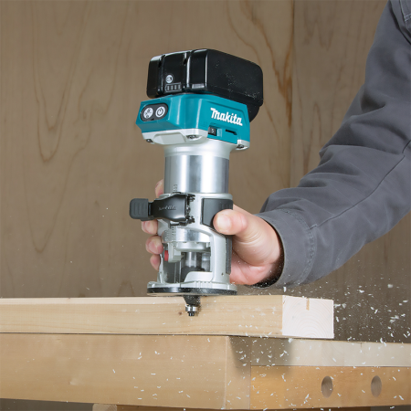 Défonceuse-affleureuse 18V DRT50ZJX3 + 2 batteries BL1850B 18V 5 Ah + 1 chargeur rapide DC18RC MAKITA