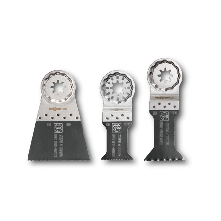 Coffret de 3 lames de scie E-cut bois et métal Starlock FEIN