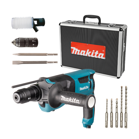 Perfo-burineur SDS-Plus 800W HR2630TX4 + Kit d'accessoires MAKITA