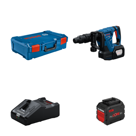 Perforateur SDS Max GSH 18V-5 + 1 batterie Procore 18V 12 Ah + 1 chargeur GAL 18V-160 BOSCH