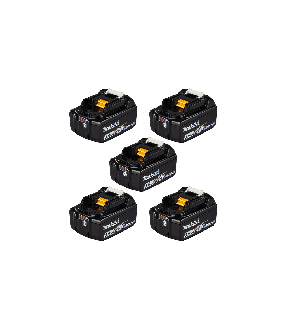 Pack de 5 batteries 18V 3 Ah BL1830B MAKITA
