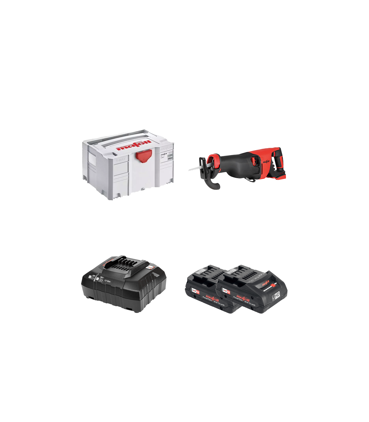 Scie sabre 18V RS 32-18 + 2 batterie 18V 4 Ah + 1 chargeur 18V Powerstation APS M MAFELL
