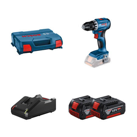 Perceuse-visseuse GSR 18V-45 + 2 batteries GBA 18V 4 Ah + 1 chargeur GAL 18V-40 BOSCH