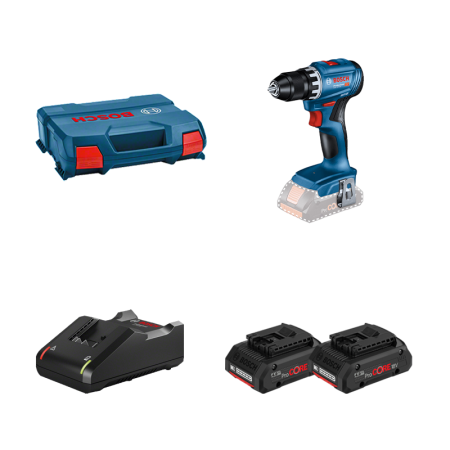 Perceuse-visseuse GSR 18V-45 + 2 batteries Procore 18V 4 Ah + 1 chargeur GAL 18V-40 BOSCH