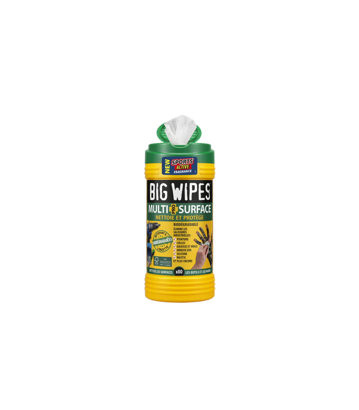 Boite de 80 lingettes multi surfaces BIG WIPES