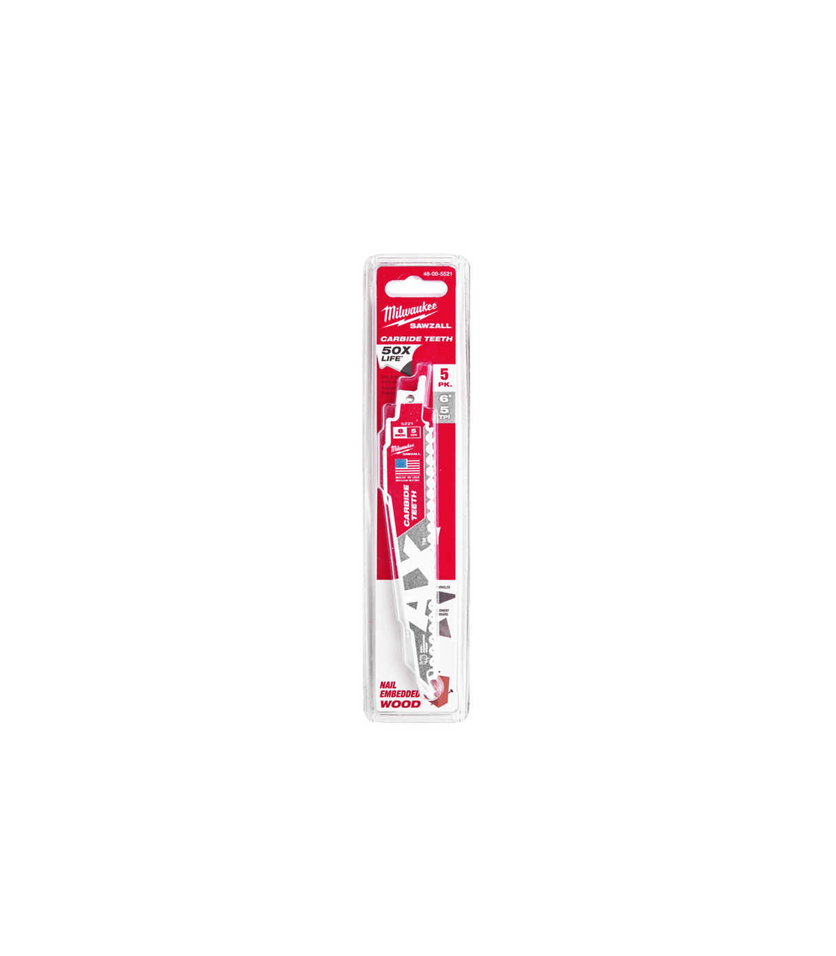 Lot de 5 lames de démolition AX Carbure TCT AX 230mm MILWAUKEE