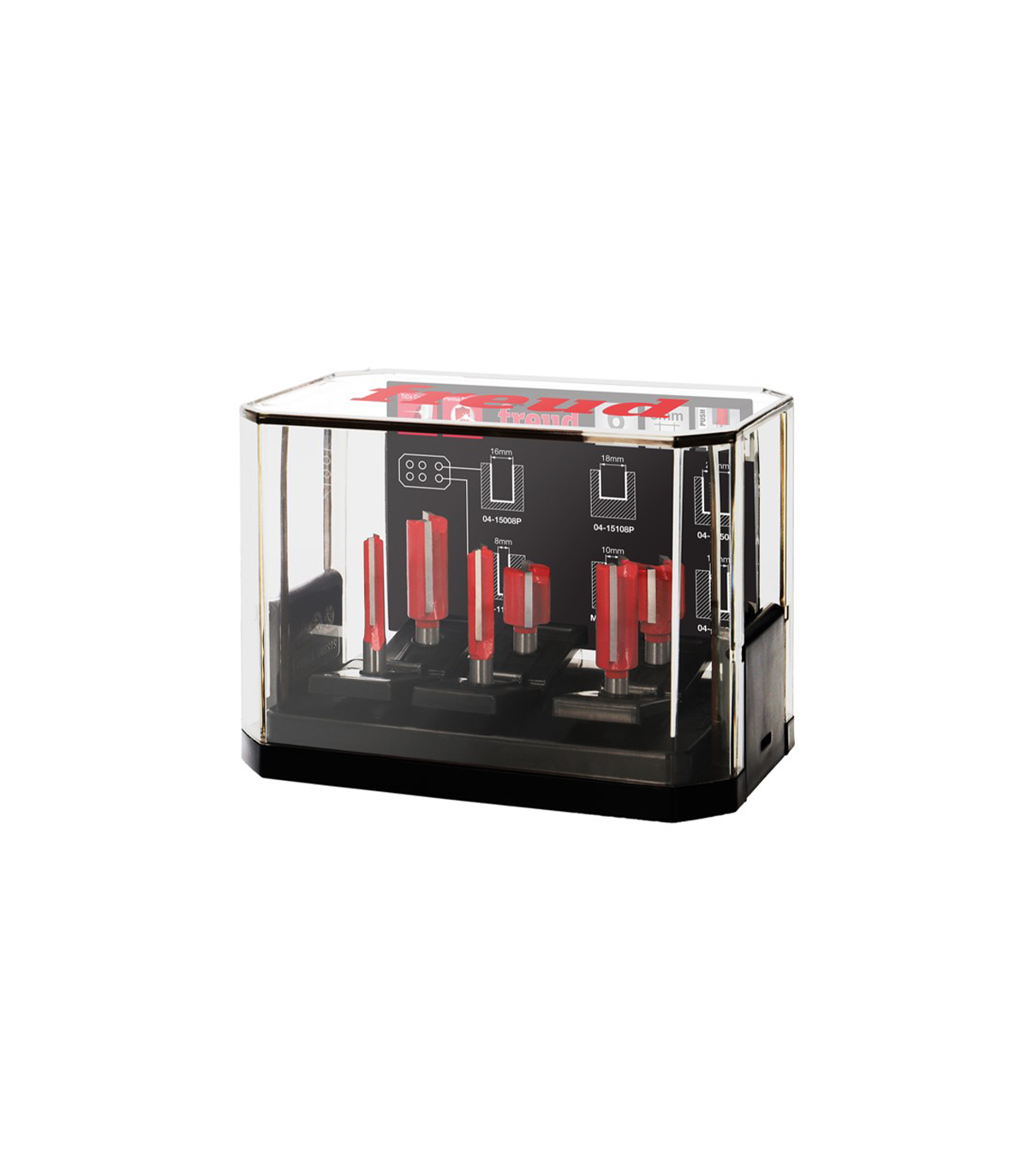 Coffret de 6 fraises droites 8 mm FREUD