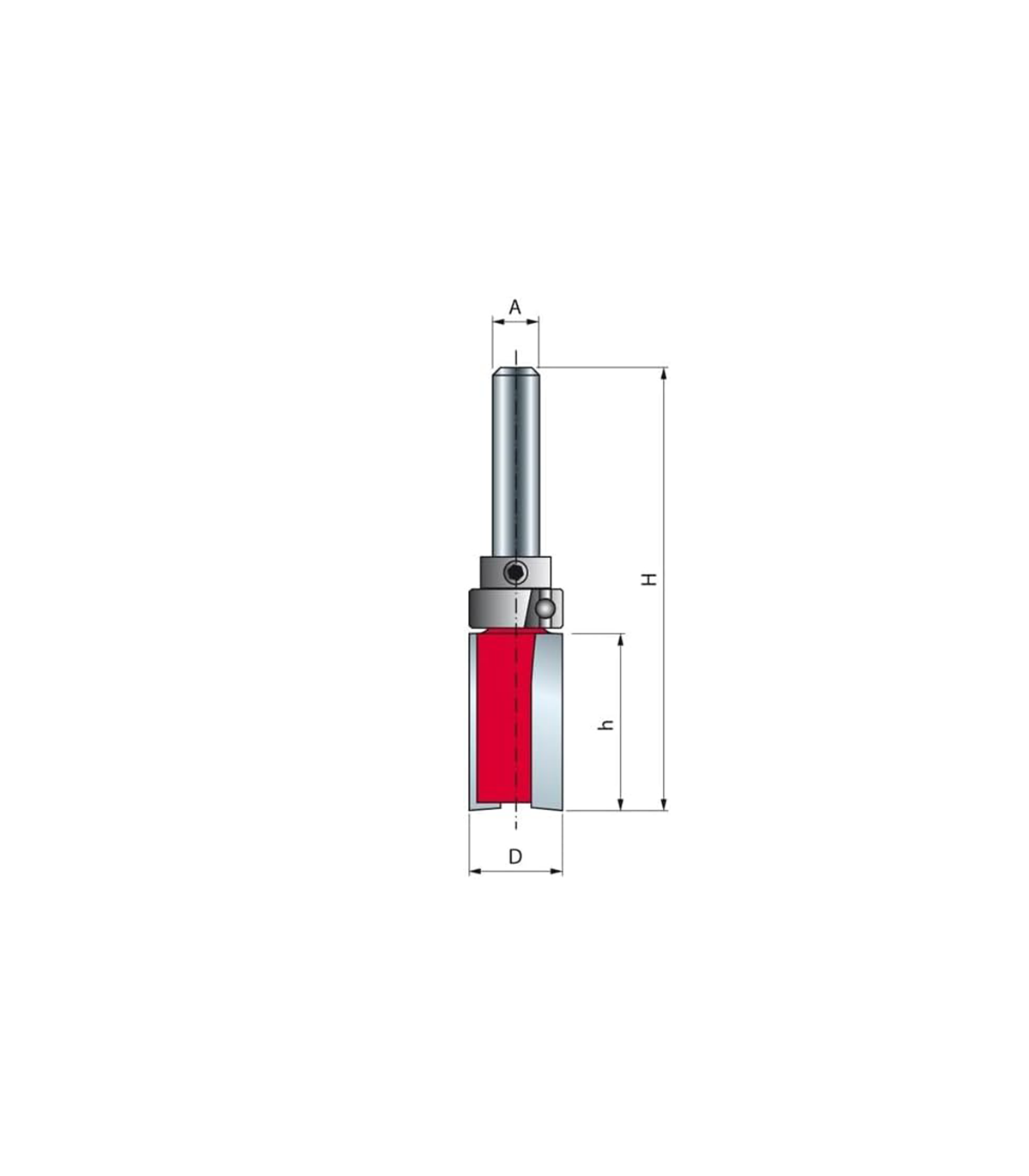 Fraise 8 mm à ébarber avec roulement supérieur Ø 16 / h 20 FREUD