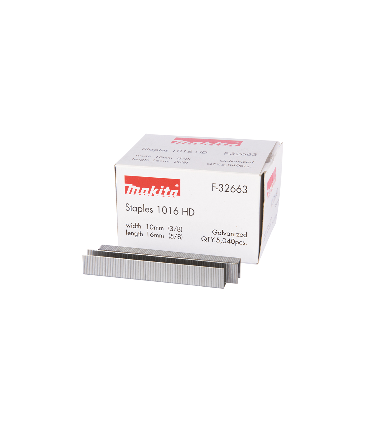 Lot de 5040 agrafes 16mm x 10mm pour agrafeuses à batterie DST221Z MAKITA