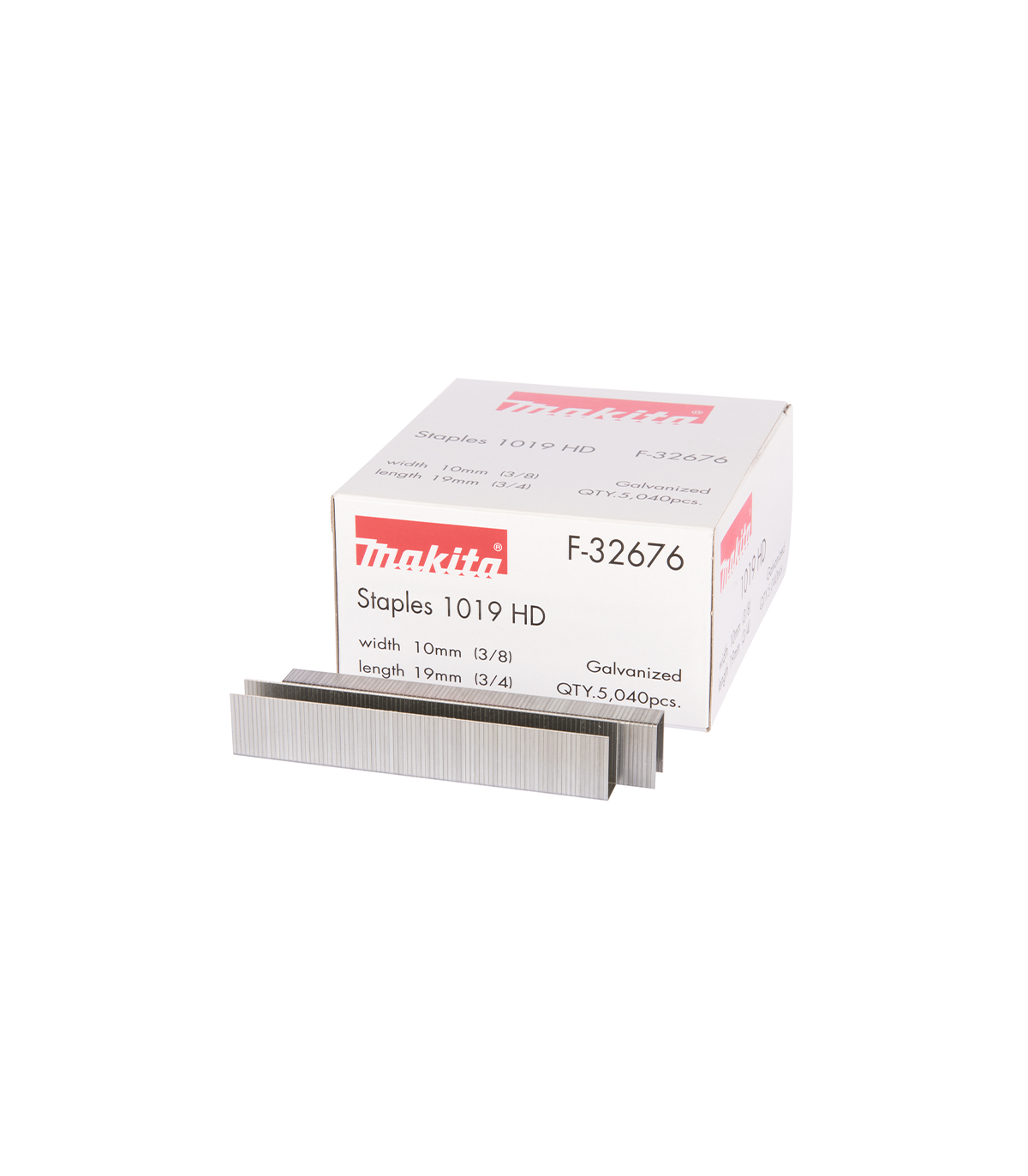 Lot de 5040 agrafes 19mm x 10mm pour agrafeuses à batterie DST221Z MAKITA