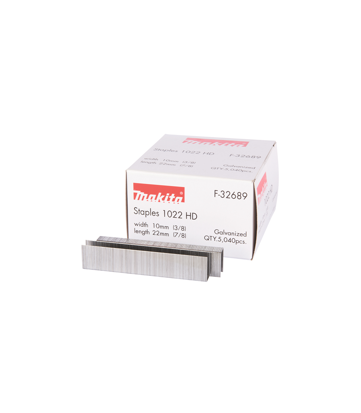 Lot de 5040 agrafes 22mm x 10mm pour agrafeuses à batterie DST221Z MAKITA