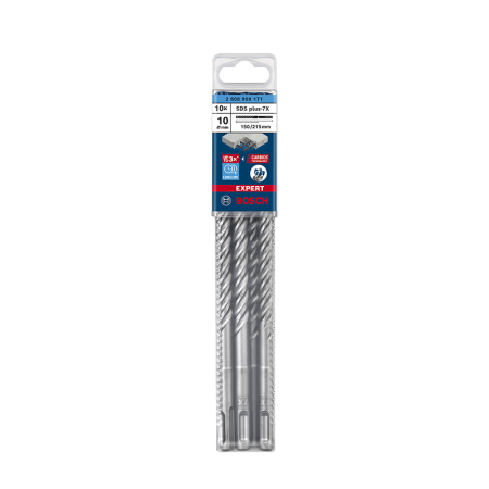 Lot de 10 Forets EXPERT SDS plus-7X 10x150x215 mm  BOSCH