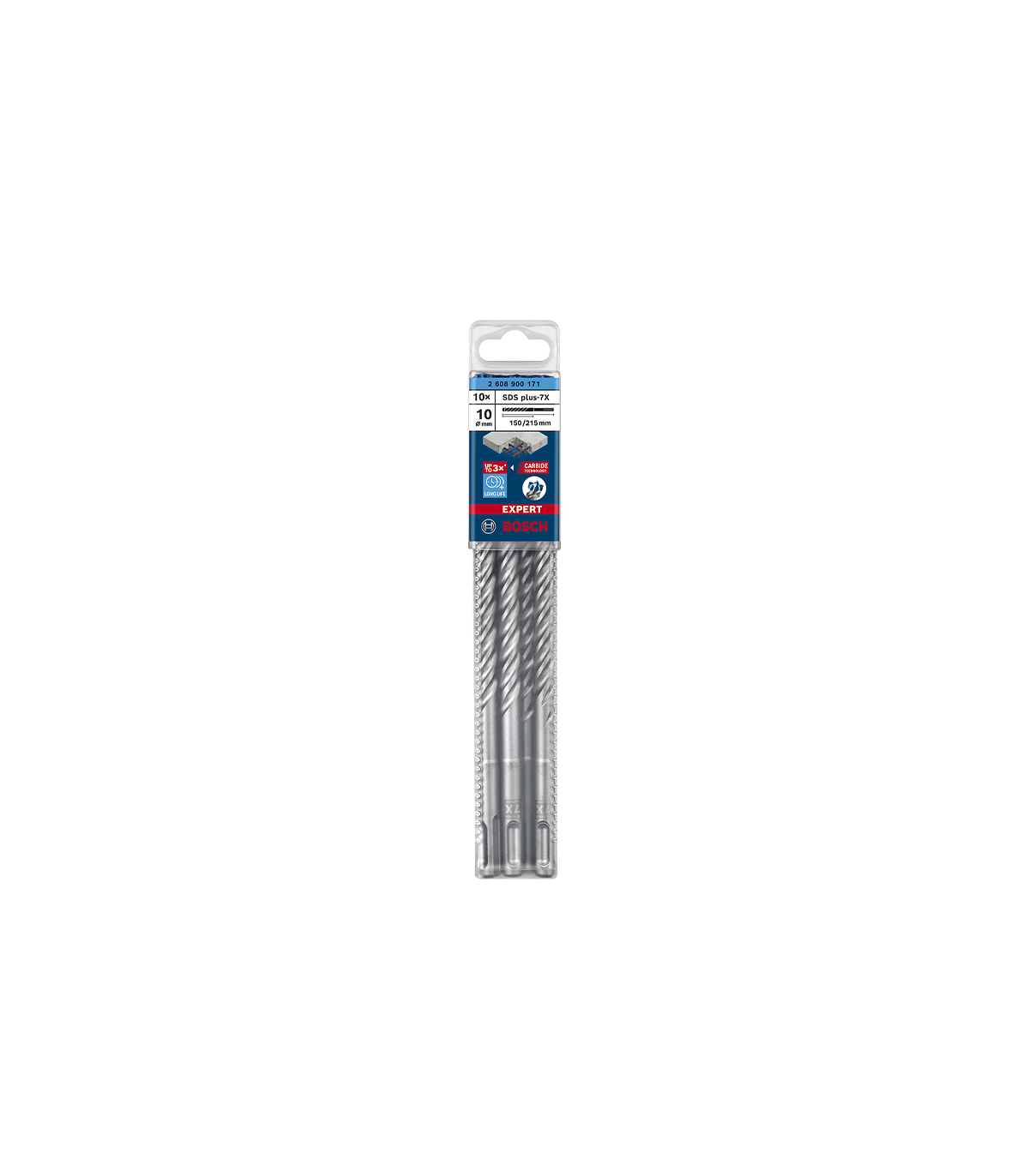 Lot de 10 Forets EXPERT SDS plus-7X 10x150x215 mm  BOSCH