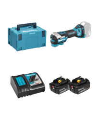 Outil multifonctions 18V DTM52ZJ + 2 batteries BL1850B 18V 5 Ah + 1 chargeur rapide DC18RC MAKITA