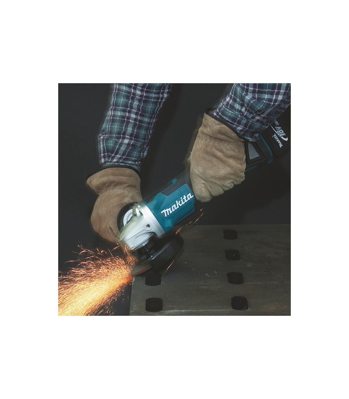 Meuleuse Ø125mm 18V DGA508ZJ + 1 batterie BL1850B 18V 5 Ah + 1 chargeur rapide DC18RC MAKITA