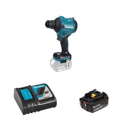 Souffleur à poussière 18V DAS180Z + 1 batterie BL1850B 18V 5 Ah + 1 chargeur rapide DC18RC MAKITA