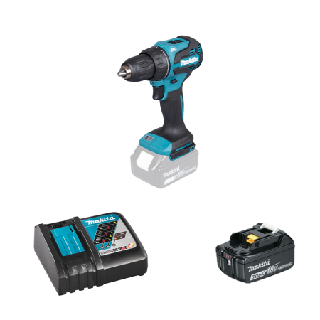 Perceuse-visseuse 18V DDF490Z + 1 batterie BL1830B 18V 3 Ah + chargeur rapide DC18RC MAKITA